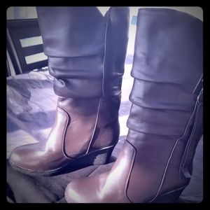 Brown Wedge Boots